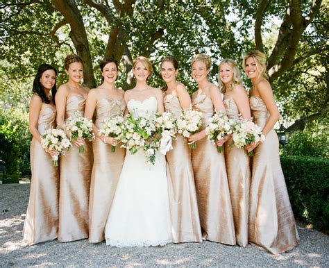 Friends don't let friends wear gold lamé. Chic Bridesmaid Dress: Glittering Gold Bridesmaid Dress