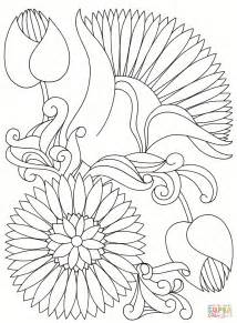 Use these images to quickly print coloring pages. Abstract Flowers coloring page | Free Printable Coloring Pages