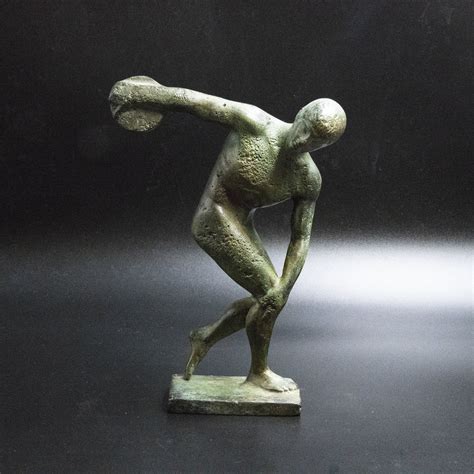 Discus Thrower Sculpture, Discobolus Greek Athlete Bronze Statue ...