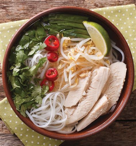 I grew up eating campbell's chicken noodle soup which, if memory serves, was made up mostly of mushy noodles and salt. Quick Pho Ga (Vietnamese Chicken Noodle Soup) Recipe ...