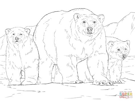 60 new adopt me coloring pages for kids. Polar Bear with Two Cubs coloring page | Kleurplaten ...