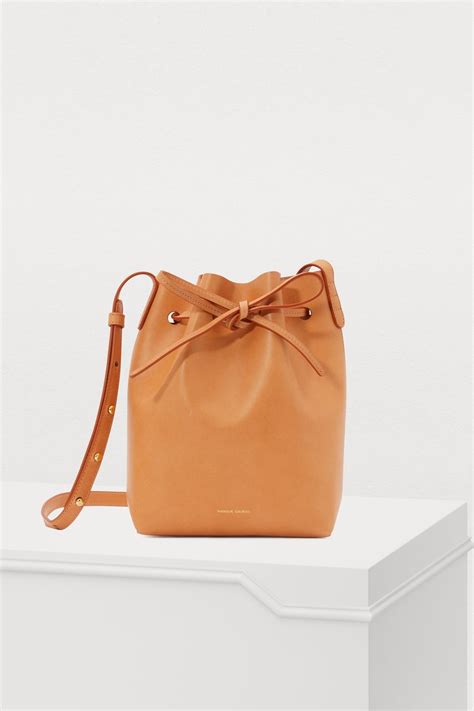 Women's Vegetable-tanned leather mini bucket bag | Mansur Gavriel | 24 Sèvres | Bucket bag, Mini ...
