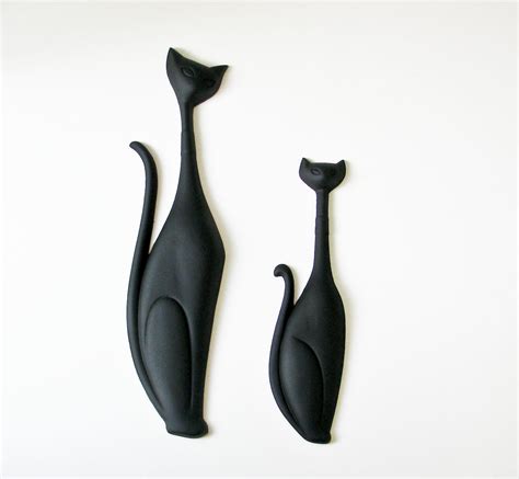 Modern wall decor available online with local and international deliver, make your wall stand out with our wall decor and vinyl decor. Mid Century Modern Black Cat Plaques Wall Art