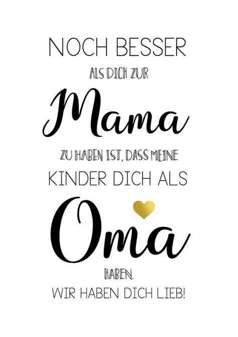 Heute ist muttertag und dazu möchten wir dir ganz herzlich gratulieren. Spruch-Poster zum Muttertag: Für Mama und Oma / poster as ...