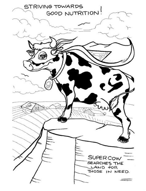 Print and color the best free cow color pictures. Guida's Supercow Coloring Pages (4) | Super cow, Coloring ...