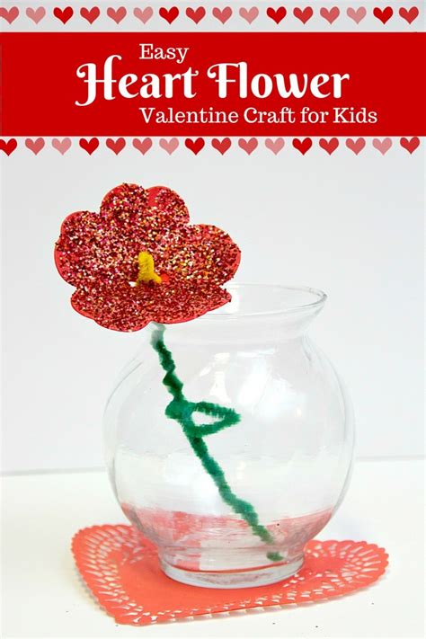 We're committed to your satisfaction! Simple Valentine Heart Flower Craft for Kids - My Little ...