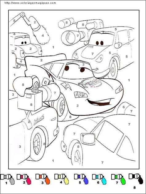 Utilisez le sélecteur de couleur en cliquant et en faisant glisser le curseur dans la zone de sélecteur de mettre en évidence une couleur sur la droite. Coloriage Magique cp Flash Mcqueen dessin gratuit à imprimer