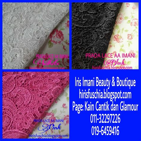 Bahan kain cotton katun lace brukat per 0 5 meter. Hiris Fuschia: Kain PRADA LACE untuk dijual