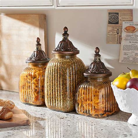Only 1 available and it's in 3 people's carts. Antiqued Amber Canister, Set of 3 in 2020 | Kitchen ...