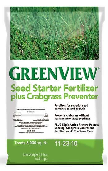 You can use this product as a fertilizer on its own or you can combine it with another organic liquid fertilizer for even faster growth of your grass. Greenview Seed Starter Fertilizer Plus Crabgrass Preventer ...