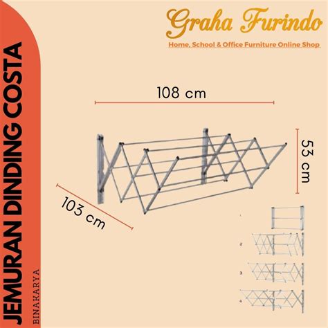 Ringan, praktis, serta bentuknya yang ramping dan dapat dilipat sangat memudahkan untuk digunakan indoor maupun outdoor. JEMURAN DINDING TEMBOK GANTUNG BAJU PAKAIAN BERKUALITAS ...