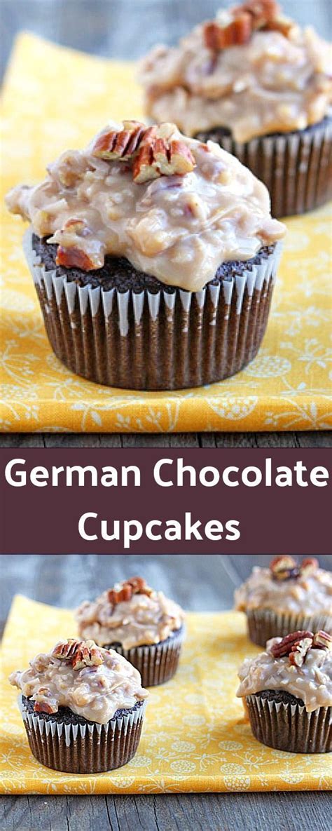 It's so delicious that you'll probably have more than one piece and that is ok! German chocolate cupcakes with creamy coconut frosting ...