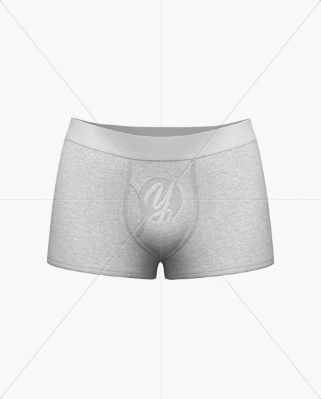 Sample design is not included in the download file. Melange Men's Boxer Briefs Mockup - Front View in Apparel ...