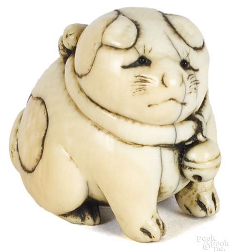 根付 cat netsuke 2020 the cat netsuke symbolizes longevity. Pook & Pook Inc.