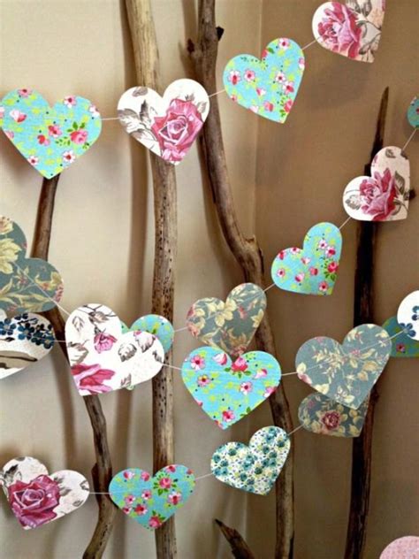 Owl themed boy baby shower. 10 Ft Paper Heart Garland - Vintage Shabby Chic Roses ...