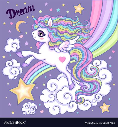 New users enjoy 60% off. Cartoon unicorn white rainbow unicorn with a vector image ...
