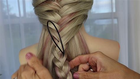 This half up half down french braid is neat and simple. French Braid Short Cut - YouTube
