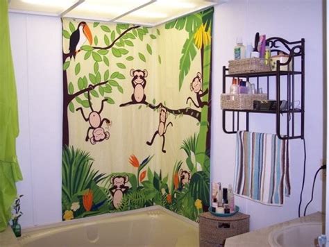 ··· animal shower curtain funny monkey bath mat bathing decor kids bathroom curtain astronaut chimpanzee smoking decorative fabric. Funny Monkey Bathroom Décor Ideas | Home Interiors