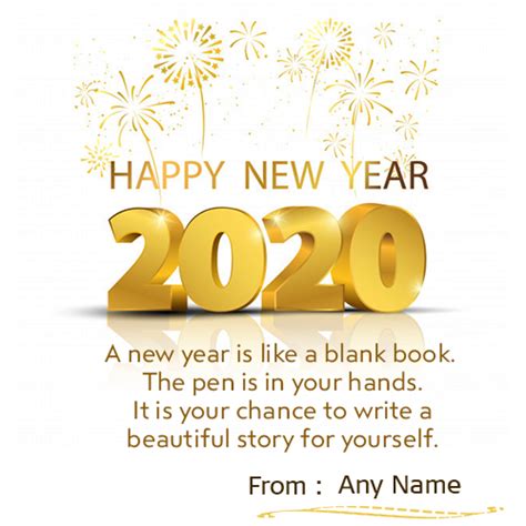 We all are eagerly waiting for this year to end and start the happy new year wishes 2020 with lots of hope that it will be success and wealth to. Happy New Year Wishes Quotes Images 2020 With Own Name