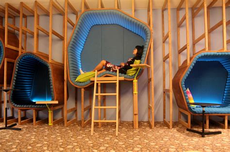 Nap pods (or napping pods) are special type of structures or chairs, often used in corporate/workplace environments and universities, that allow people to nap. Google office sydney - Egans | A Shift in Thinking