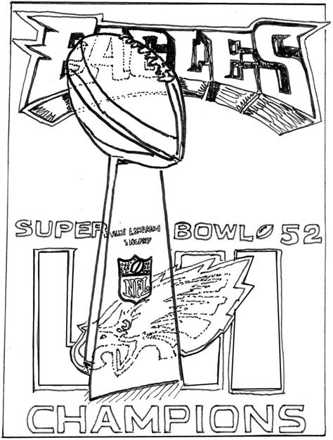 The philadelphia eagles are a professional football franchise based in philadelphia, pennsylvania. Super Bowl 52 coloring page | Philadelphia eagles, Super ...