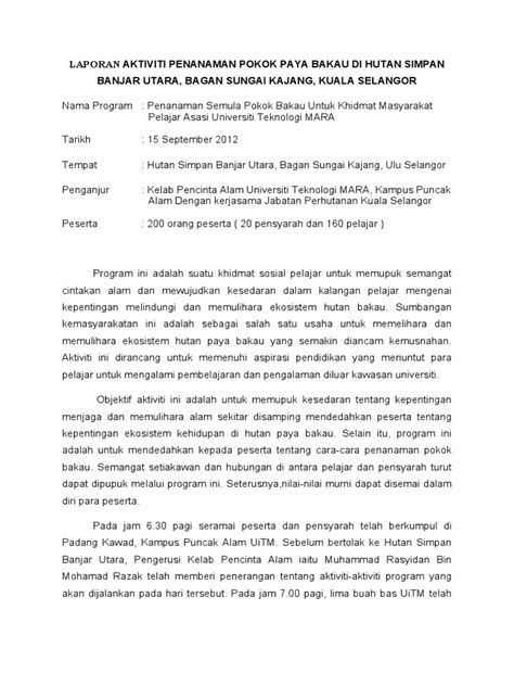 1 murid 1 pokok 8.2 pertandingan kelas mesra alam 8.3 ceramah go green 8.4 kempen go green 8.5 membuat kraftangan daripada bahan kitar semula 8.6 pameran kraftangan 8.7 membuka gerai jualan. Laporan Aktiviti Kelab Pencinta Alam 1