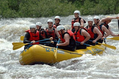 Whitewater rafting over a waterfall. Maine Outdoor Adventure Vacation Galleries | North Country ...