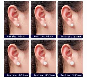 Stud Earring Size Chart On Ear Mm