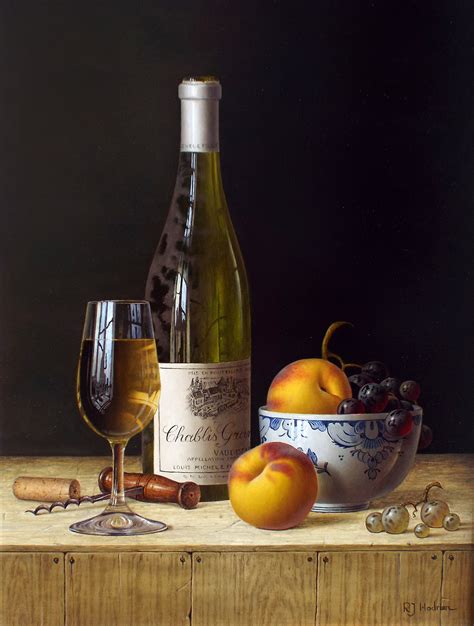 Still Life Chablis Grand Cru Vaudésir Louis Michel Wine - Baron Fine Art