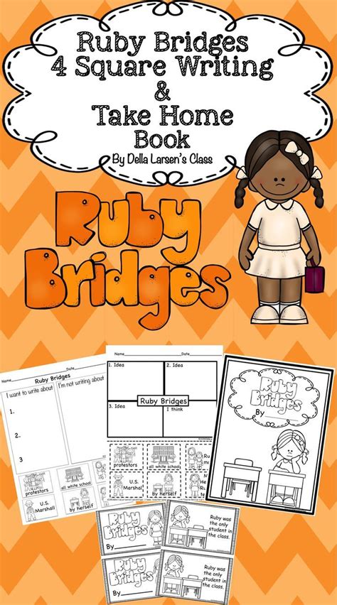 Improve reading comprehension with this free ruby bridges worksheet pack! Ruby Bridges 4 Square Writing & Take Home Book ...