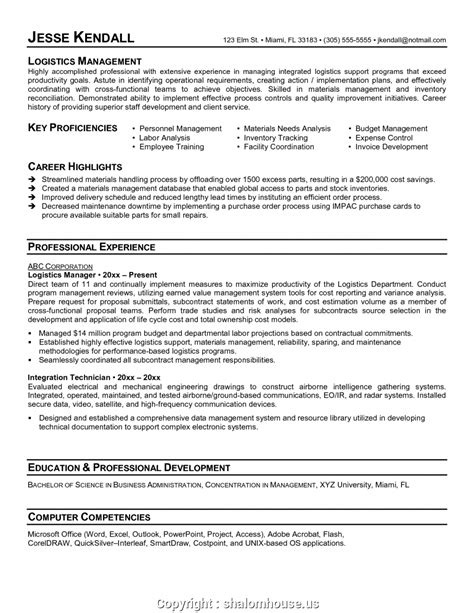 Finding a new job means you are entering a competition with many other. Styles Logistics Manager Resume Summary Ideas Collection ...