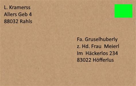 Mit kleinem geschäftsbriefkopf, absenderzeile für fensterumschlag diese vorlage ist die grundlage aller vordrucke zum thema kommissionsvorlagen für den kunsthandel. Fensterumschlag Din A 4 Wo Frankieren / Was Kostet Ein ...