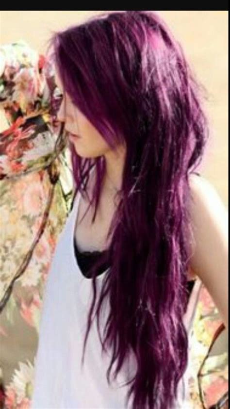 Go intense passion plum ultra vibrant color. Dark burgundy plum hair. 🤘 | Dyed hair purple, Stylish ...