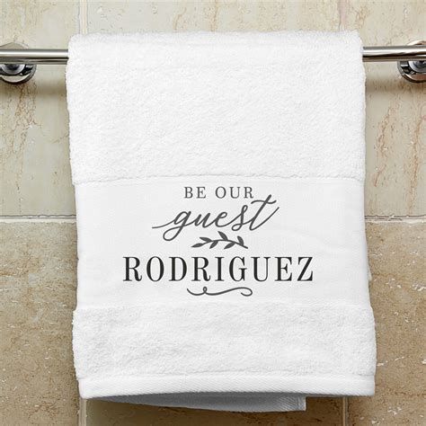 Buy personalised bath towels and get the best deals at the lowest prices on ebay! Be Our Guest Personalized Bath Towel | GiftsForYouNow