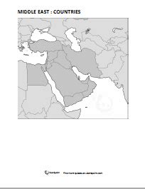 Countries of southeast asia and south asia. Printable Blank Map Of Europe And Middle East