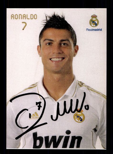 Buy from memorabilia experts for the man cave! Christiano Ronaldo Autogrammkarte Real Madrid | eBay