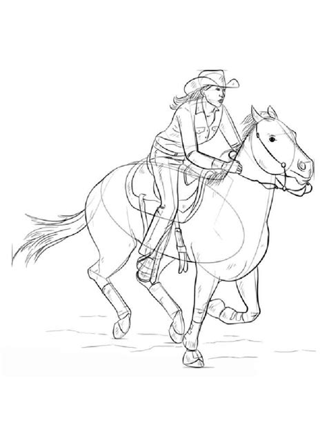 Download and print these horse coloring pages for free. Cowgirl and Horses coloring pages. Free Printable Cowgirl ...