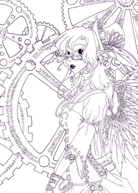 Femme fatales, steampunk, goth and fantasy girls coloring book by. Steampunk Coloring Pages | Add to Favourites | Coloring ...
