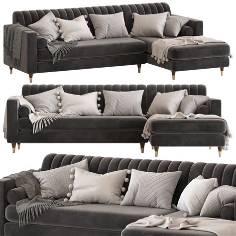 Sofas and couches by ashley homestore. Cult Furniture Belgravia Sofa with Corner Chair 3D model