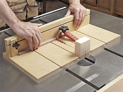 Having a good type of table saw sled would make the work easier and safer. Small-parts Tablesaw Sled Woodworking Plan from WOOD Magazine