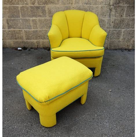 4.2 out of 5 stars. Vintage 80s Yellow Club Chair & Ottoman | Chairish