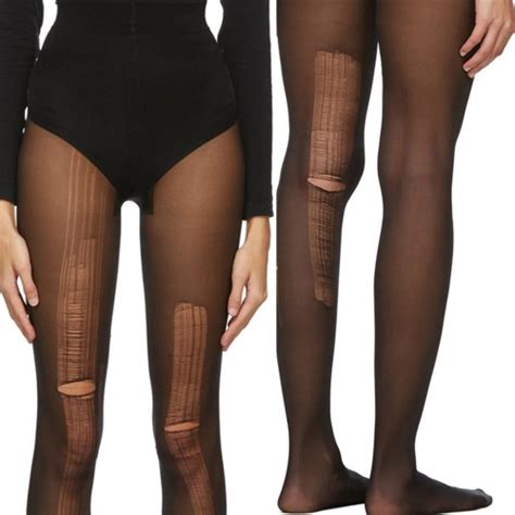 Rita ripped thigh high fishnet stocking sex. Can you guess the price of Gucci`s ripped tights! Slide 2 ...