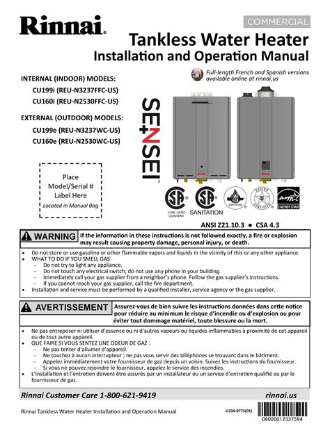 It is best to test the actual temperature of the water the at faucet with a thermometer. TANKLESS WATER HEATER MANUAL: Rinnai - Tommy Car Wash Systems