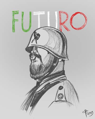 Want to discover art related to mussolini? Futuro By Paolo Calleri | Politics Cartoon | TOONPOOL