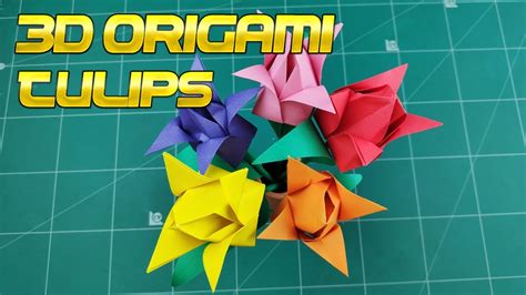 DIY Origami Paper 3D Tulip | How To Make Easy Paper Flower ...