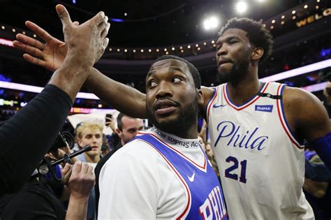 Explosive off the drop, bouncy enough to move, strong enough for a big guy. Meek Mill and Joel Embiid 1 - Feb 26th, 2019 - The HotJem