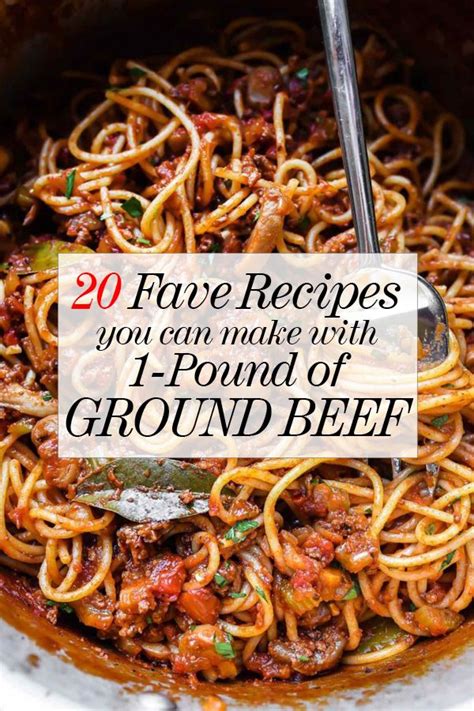 Here is a collection of 5 easy diabetic dinner recipes that can be easily. 20 Recipes You Can Make with Ground Beef | Ground beef recipes, Beef recipes for dinner, Dinner ...