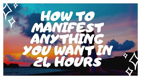 Check spelling or type a new query. How To Manifest Anything You Want in 24 Hours - YouTube