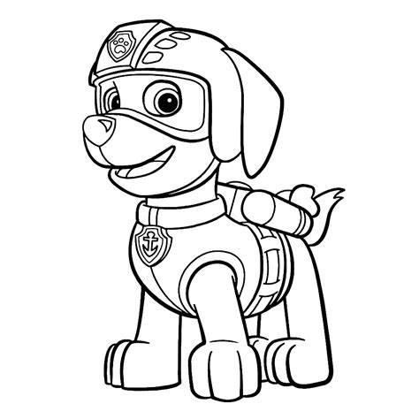 Paw patrol honden en sterren. dibujos para colorear patrulla canina zuma | patrulla ...