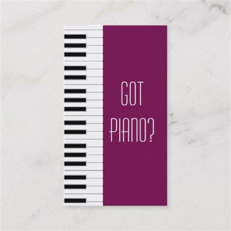 And the right business card template can even help you stand out at trade shows or meetings. Piano Teacher Business Card | Zazzle.com | Teacher ...